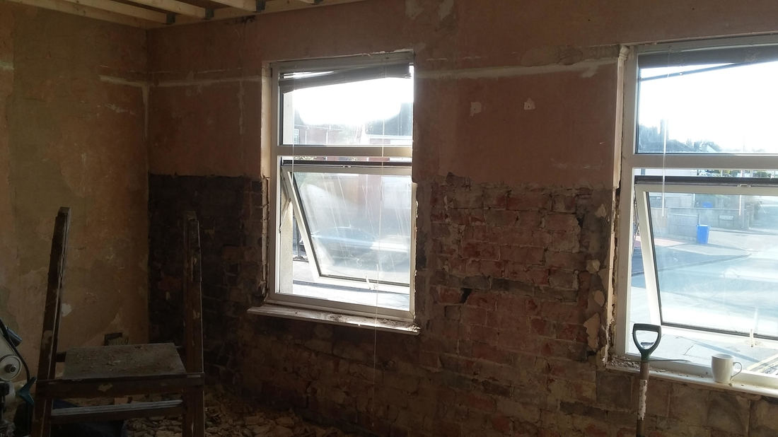 Damp proofing in Normacot - before